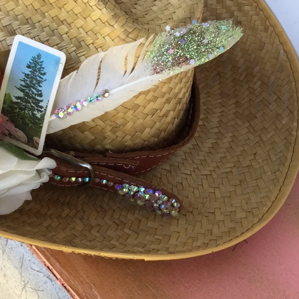 OOAK artisan western hat band cowgirl festival rodeo Coachella boho chic market - Picture 12 of 12